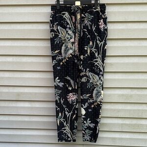 Red Valentino | 100% Silk Bird Print Ankle Pants size 40 US 4/6